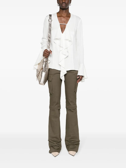 4G-Jacquard Silk Blouse