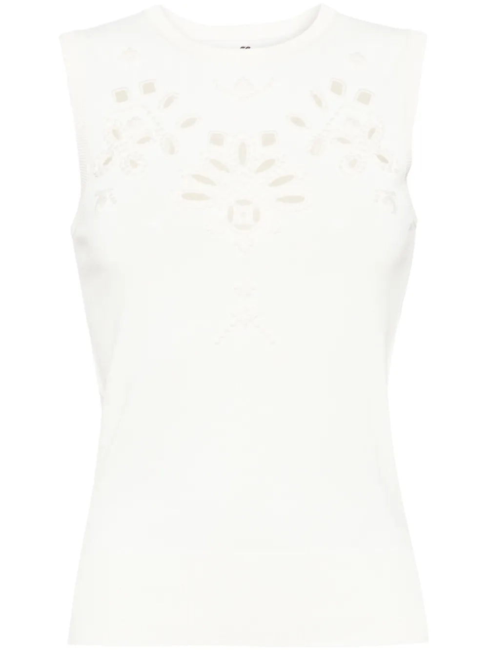 Broderie-Anglaise Knitted Top