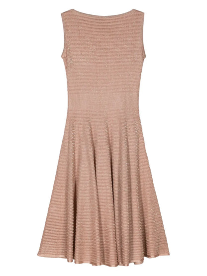 Ribbed Lurex Midi Dress