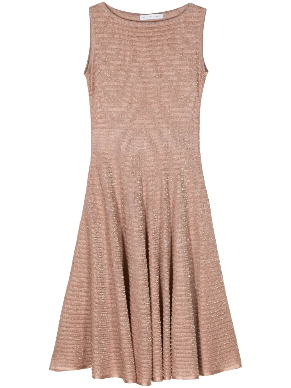 Ribbed Lurex Midi Dress