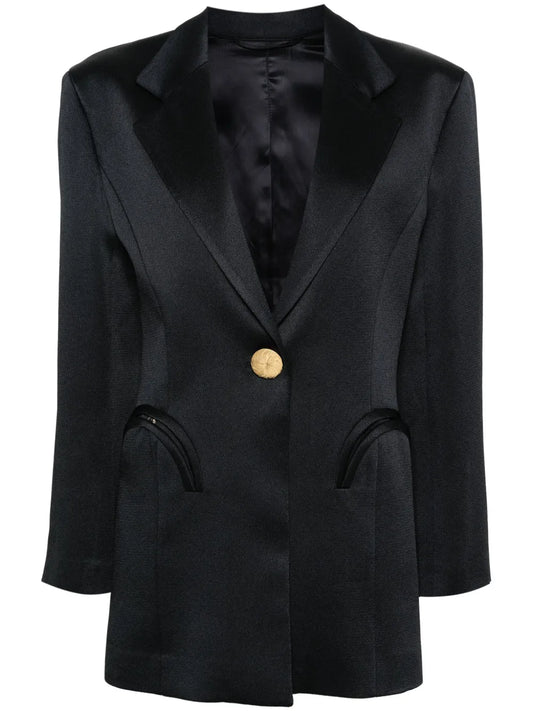 Agneta Button-Embellished Blazer