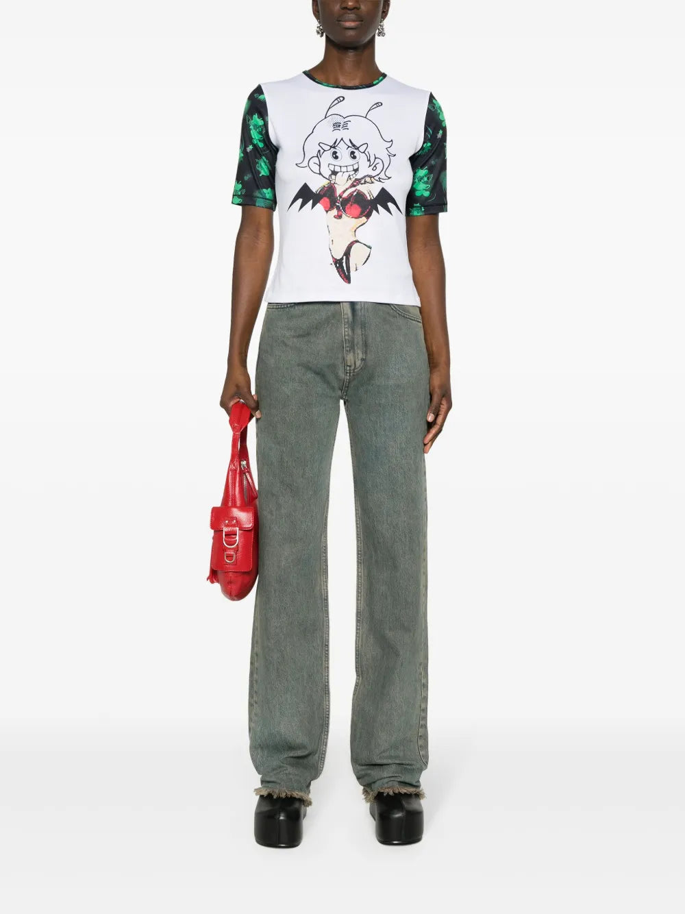 Contrasting-Sleeves T-Shirt