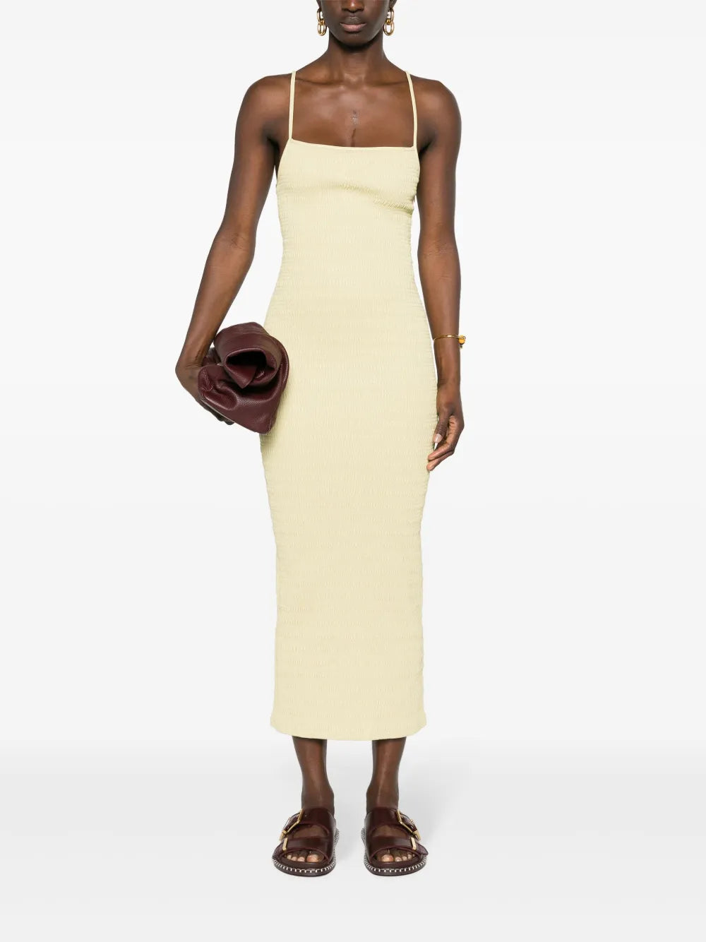 Barra Smocked Midi Dress