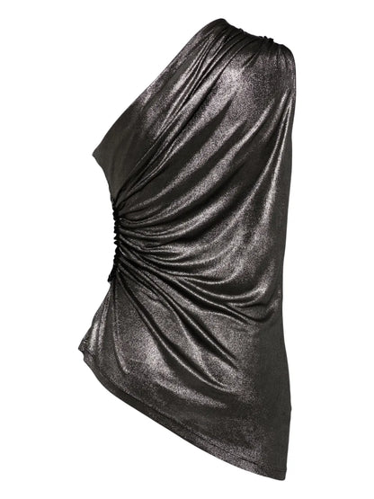 One-Shoulder Draped Top