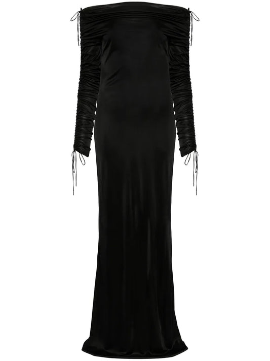 Off-Shoulder Ruched Gown