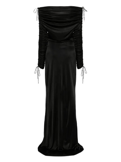 Off-Shoulder Ruched Gown