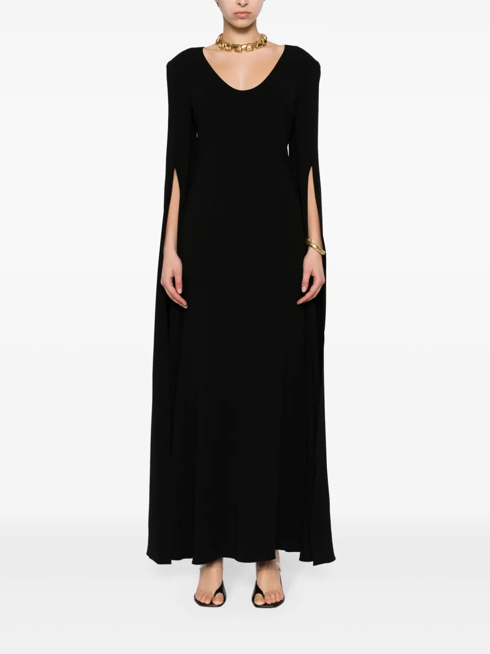 Slit-Sleeves Maxi Dress