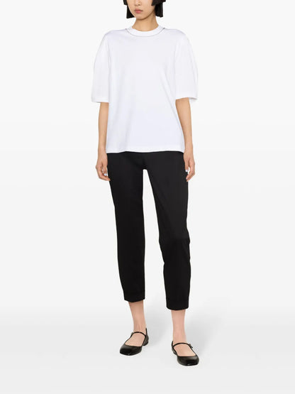Bead-Trim Stretch-Cotton T-Shirt