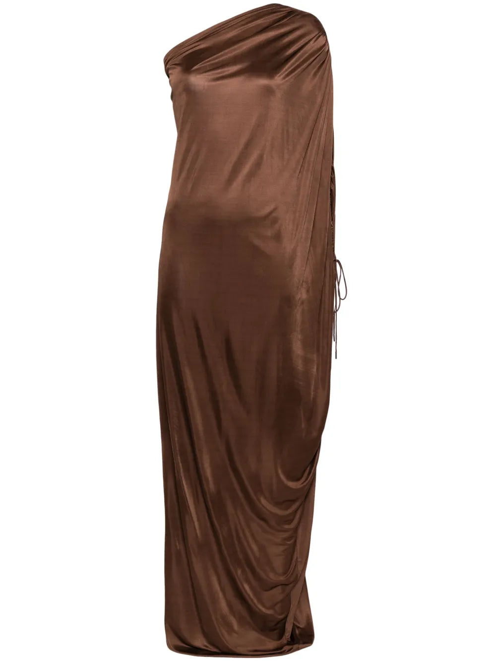 Single-Sleeve Draped Dress