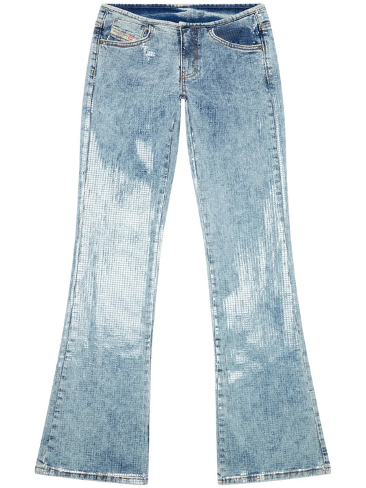 Mid-Rise Flared Jeans