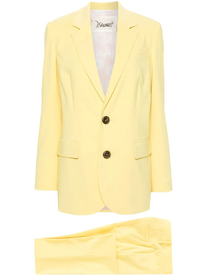 Single-Breasted Crepe Suit