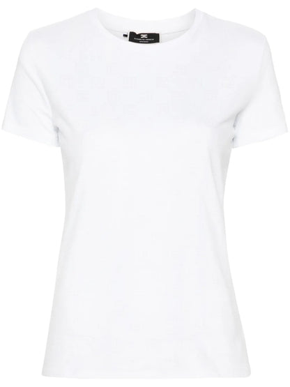 Monogram-Rhinestones Cotton T-Shirt