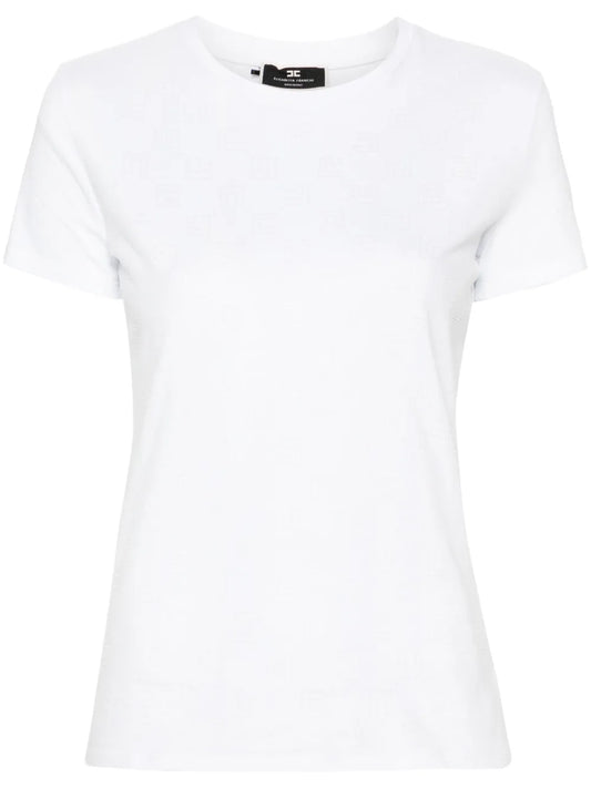 Monogram-Rhinestones Cotton T-Shirt