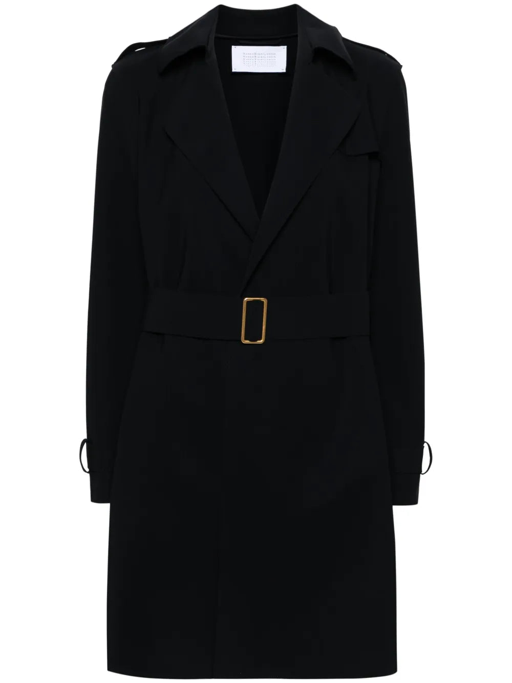 Belted Open-Front Trench Coat