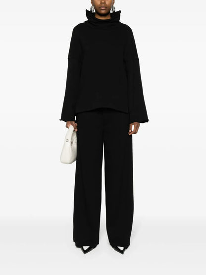 Wide-Leg Jersey Trousers