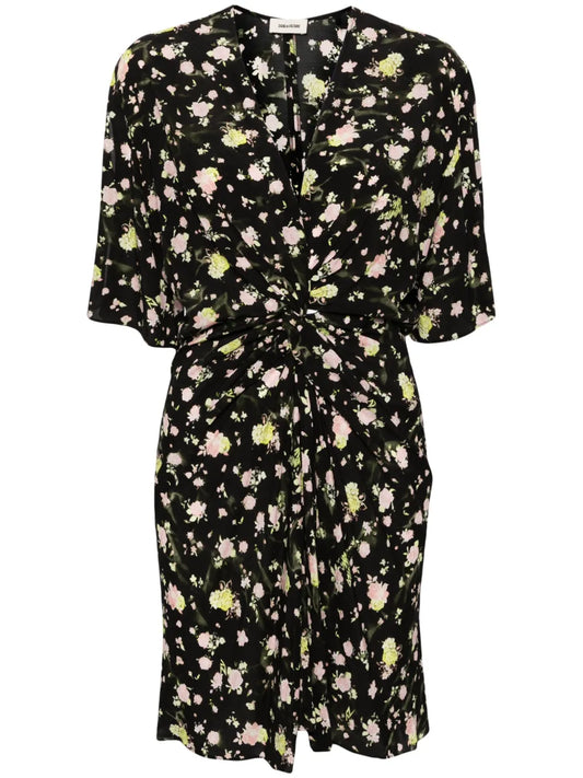 Rozom Floral-Print Minidress