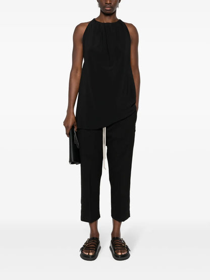 Gathered Crepe Tank Top