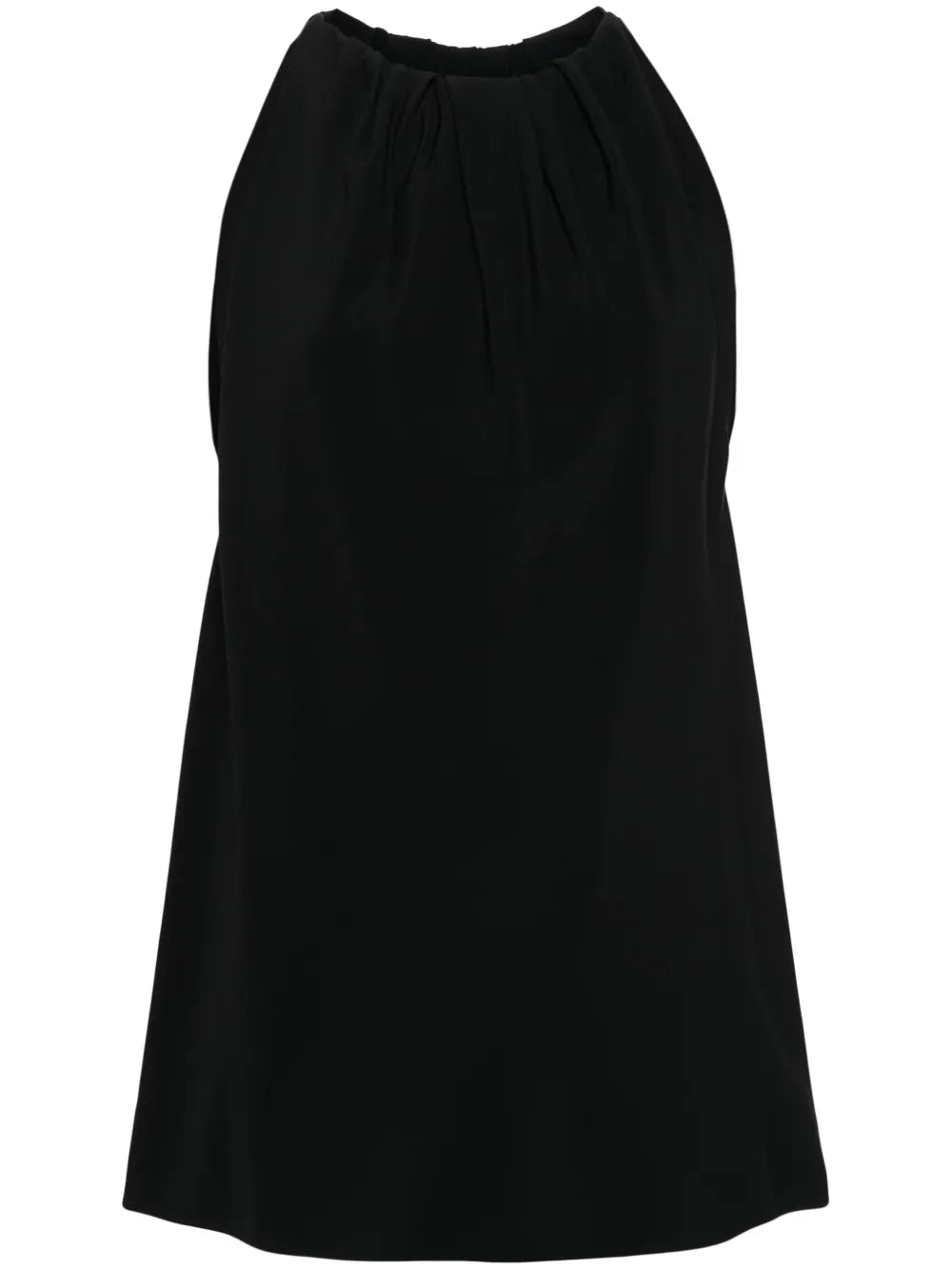 Gathered Crepe Tank Top