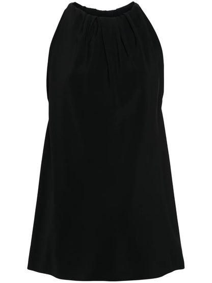 Gathered Crepe Tank Top