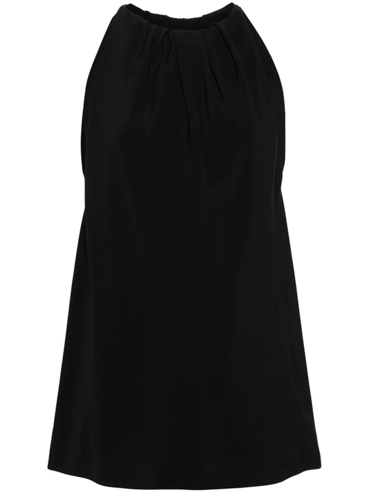 Gathered Crepe Tank Top
