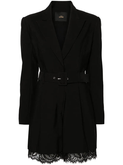Lace-Trim Blazer Playsuit
