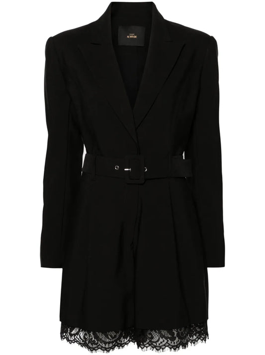 Lace-Trim Blazer Playsuit