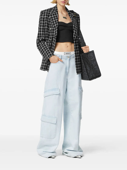 Wide-Leg Cargo Jeans
