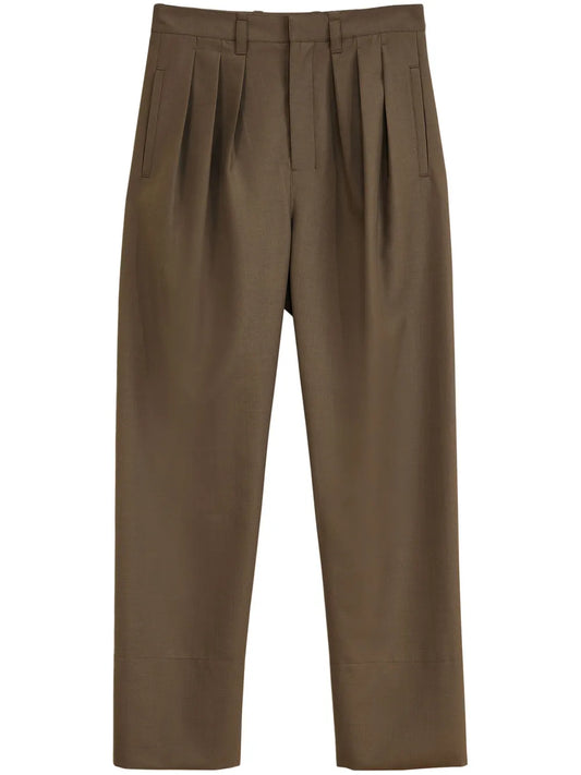 Pleat-Detail Tailored Trousers