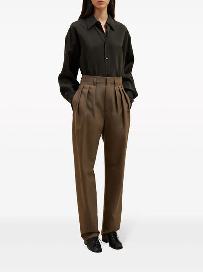 Pleat-Detail Tailored Trousers