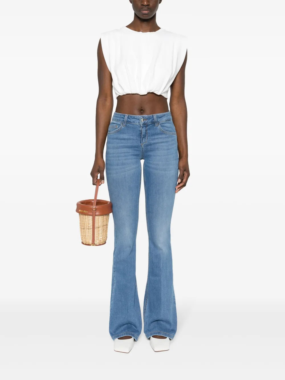 Low-Rise Flared Jeans