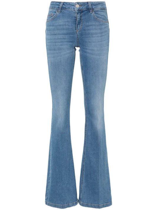 Low-Rise Flared Jeans