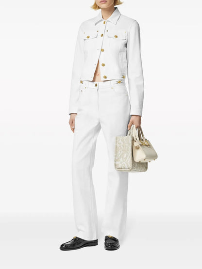 Medusa Head-Buttons Denim Jacket