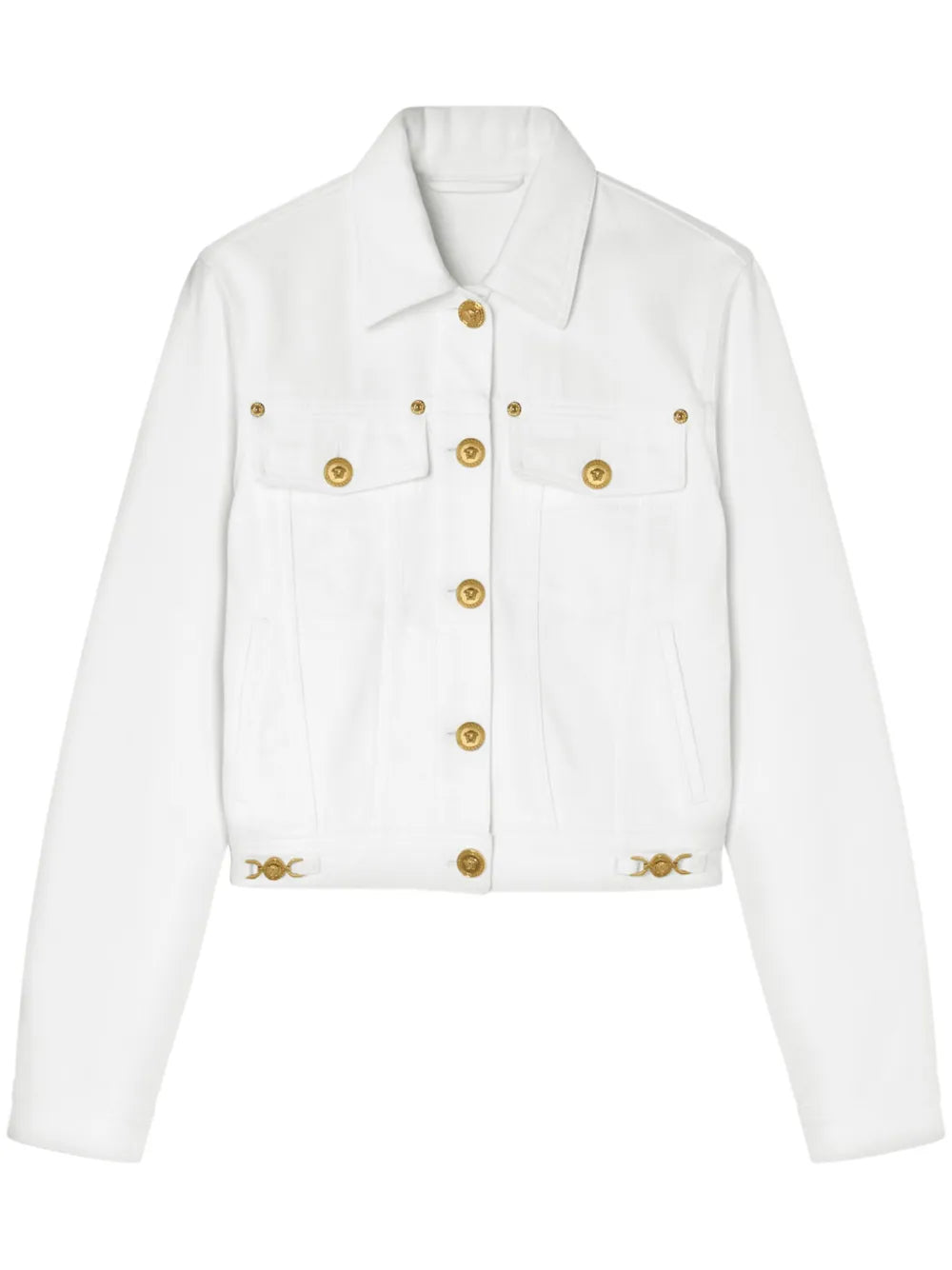 Medusa Head-Buttons Denim Jacket