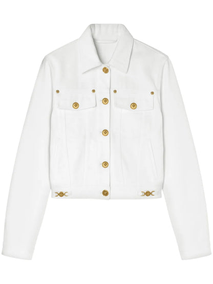 Medusa Head-Buttons Denim Jacket