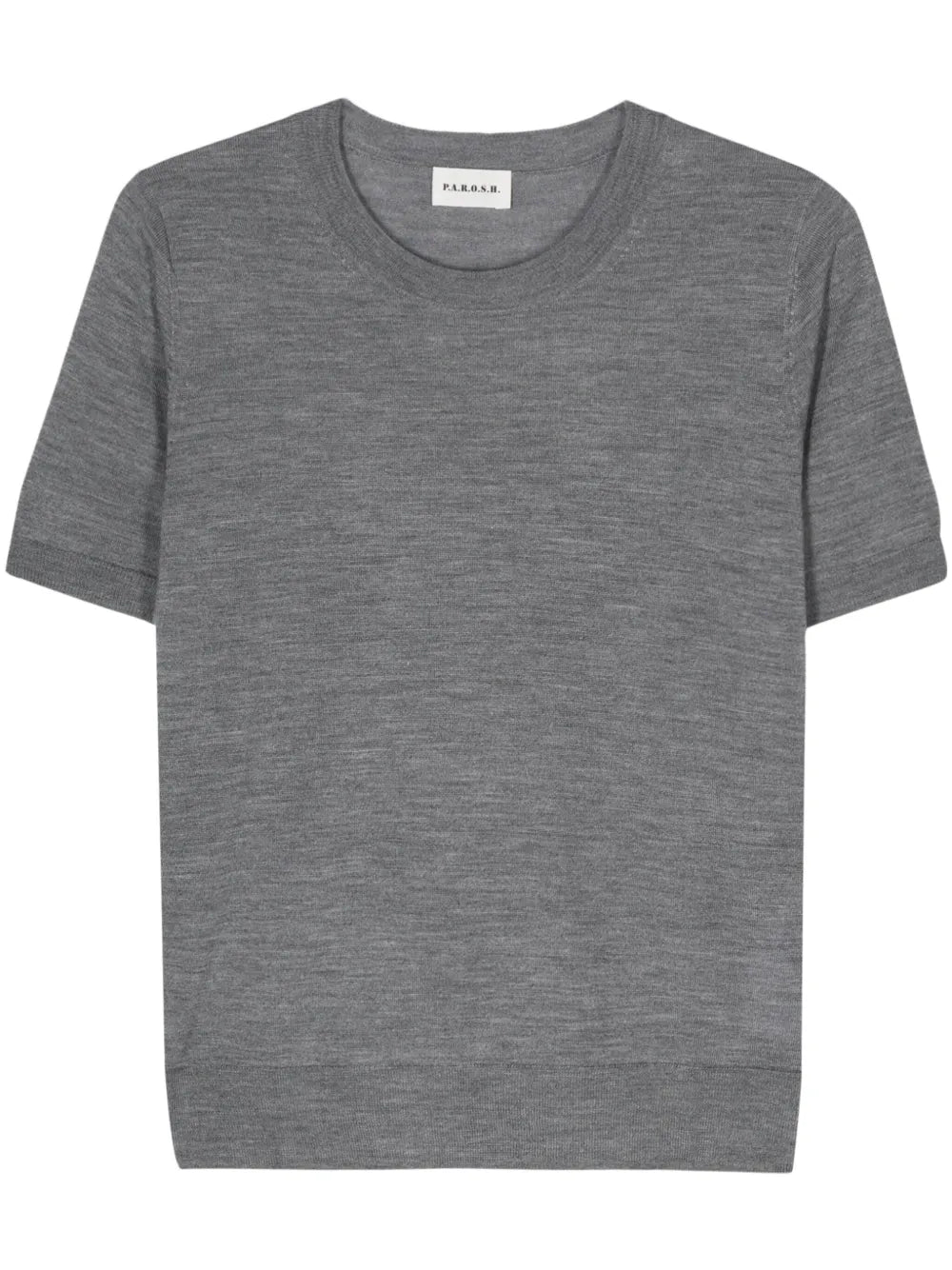 Fine-Knit Short-Sleeve Top