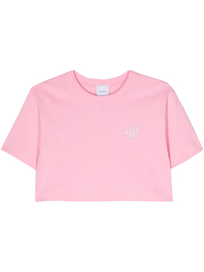 Logo-Embellished Cropped T-Shirt