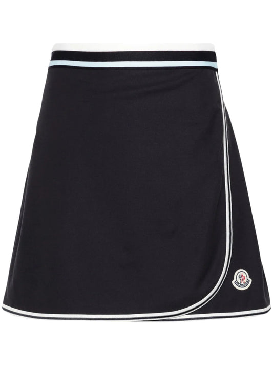 Logo-Patch Wrap Tennis Skirt
