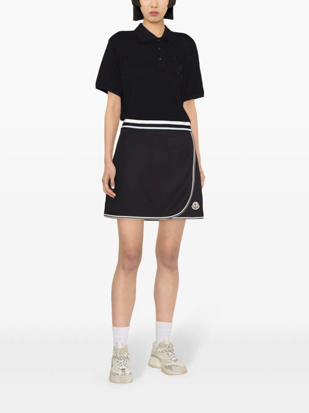 Logo-Patch Wrap Tennis Skirt