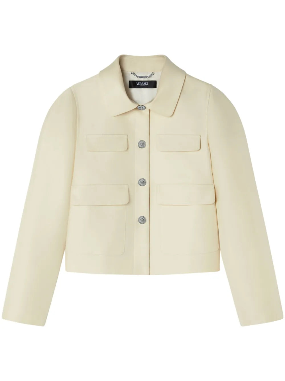 Silk-Blend Cropped Jacket
