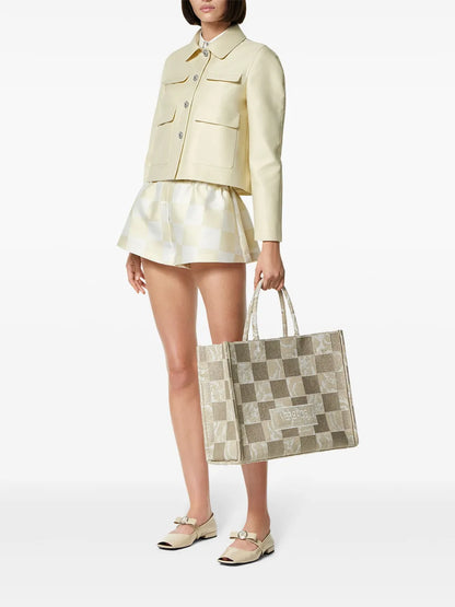 Silk-Blend Cropped Jacket