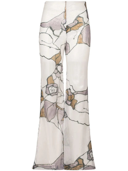 Avellino Sequinned Palazzo Trousers