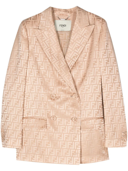 Double-Breasted Silk Blazer
