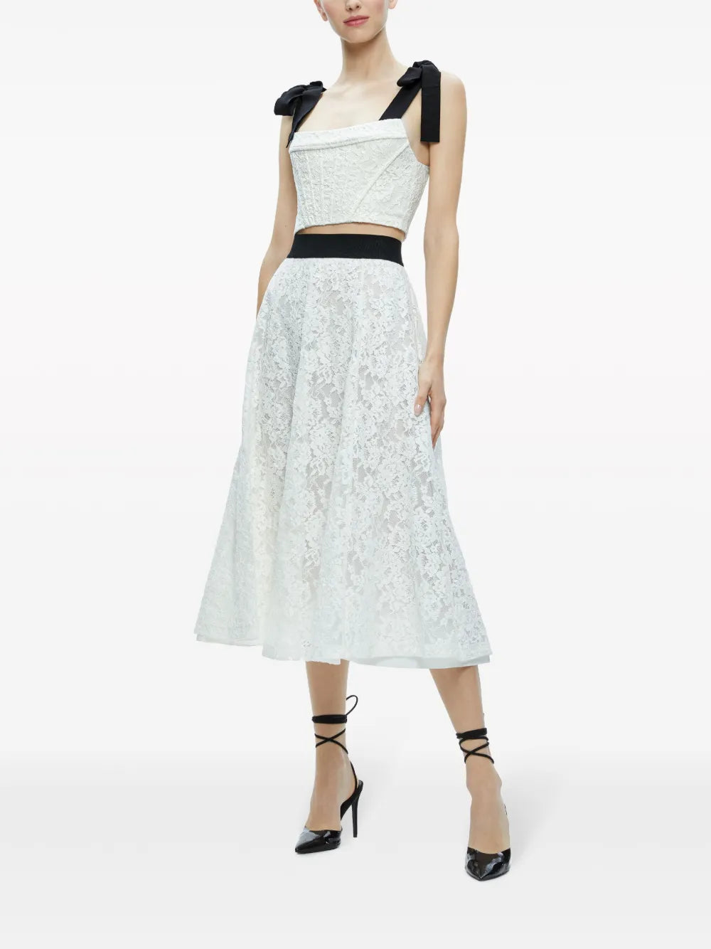 Earla Lace Flared Skirt