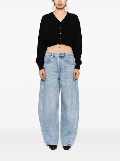 Rounded Wide-Leg Jeans