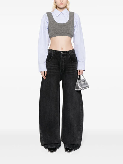 Low-Rise Wide-Leg Jeans