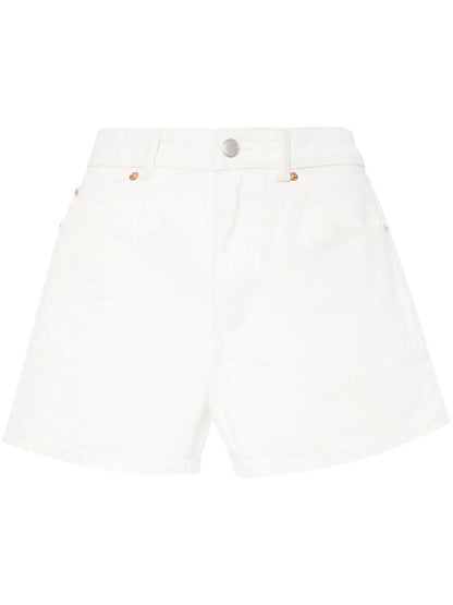 High-Waisted Logo Cut-Out Shorts