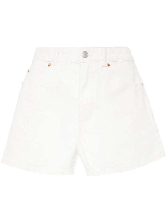 High-Waisted Logo Cut-Out Shorts