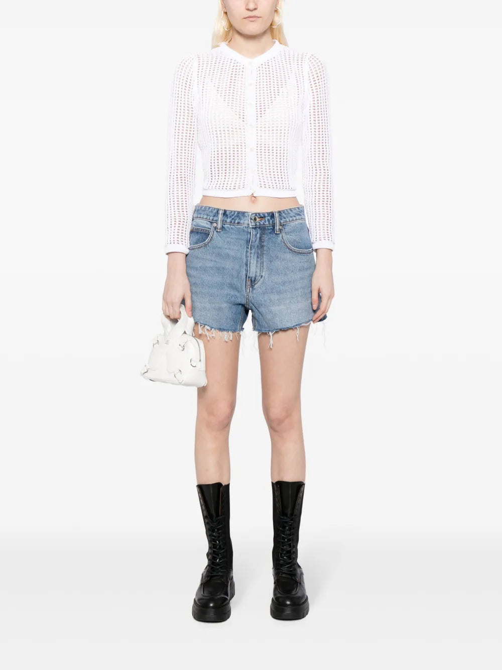 Bite Logo-Embosed Denim Shorts