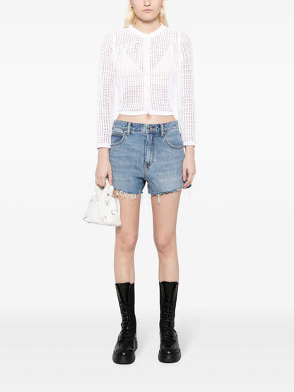 Bite Logo-Embosed Denim Shorts
