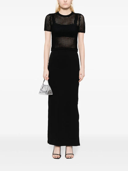 Open-Knit Cropped Top